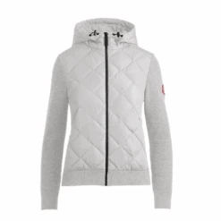 Canada Goose Women's Hybridge Quilted Knit Hoody -Canada Goose 6800L Mist Grey