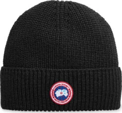 Canada Goose Arctic Disc Rib Toque - Men's|-|Tuque Côtelée Arctic Disc - Homme -Canada Goose CGO 5026M 7EBlack