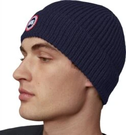 Canada Goose Arctic Disc Rib Toque - Men's|-|Tuque Côtelée Arctic Disc - Homme -Canada Goose CGO 5026M 7E 7ESide 20Navy 20Heather