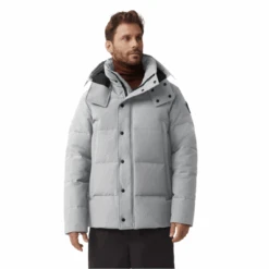 Canada Goose Men's Wyndham Parka - Black Label Heritage -Canada Goose Canada Goose Mens Wyndham Parka Black Disc Silverbirch F2