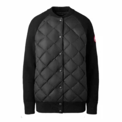 Canada Goose Women's Hybridge Quilted Knit Bomber 12 Canada Goose Women's Hybridge Quilted Knit Bomber -Canada Goose Canada Goose Womens Hybridge Quilted Knit Bomber Black