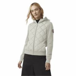 Canada Goose Women's Hybridge Quilted Knit Hoody -Canada Goose Canada Goose Womens Hybridge Quilted Knit Hoody Cottongrass F2