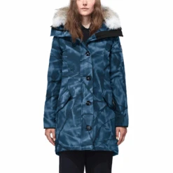 Canada Goose Women's Rossclair Parka -Canada Goose Canada Goose Womens Rossclair Parka Abstract Camo Blue